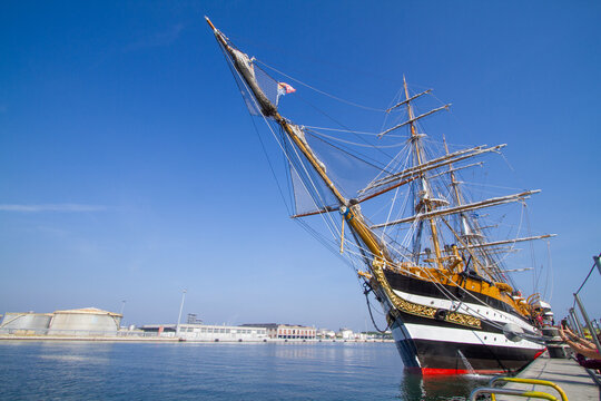 amerigo vespucci sailing boat, Ravenna Navy port