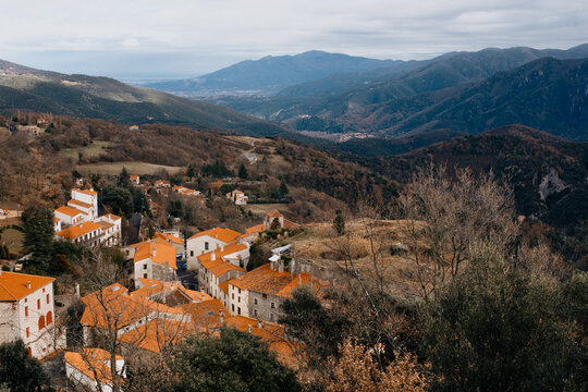 Scenic Mountain Village In France