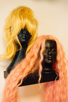 Wigs on Mannequin Heads