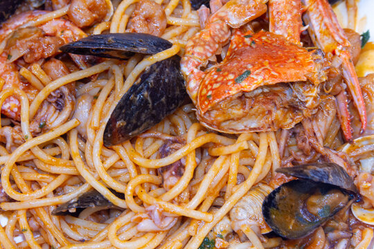fish dishes with freshly caught fish from a seaside fishmonger's