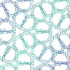 Abstarkcyjny wzorek organiczny w kolorze niebieskozielonym z motywem komórkowym © Blue Pixel