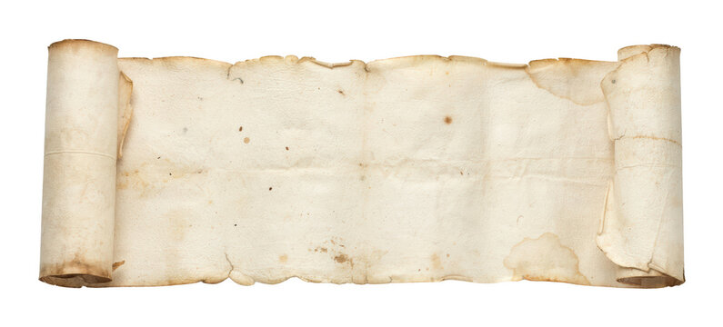 vintage parchment scroll png ancient scroll png weathered scroll png old scroll isolated transparent background image