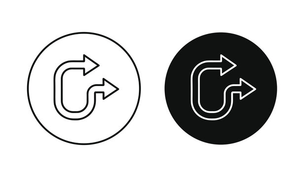 Undo redo refresh arrow icon set vector illustration