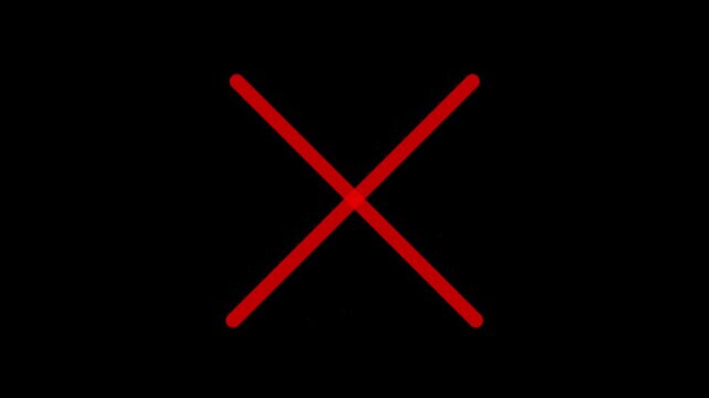 Red cross symbol animation on a black background