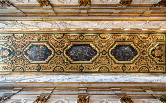 Indoor sight in the Duomo of Sant'Andrea Apostolo in Amalfi, Province of Napoli, Campania, Italy. June-23-2026