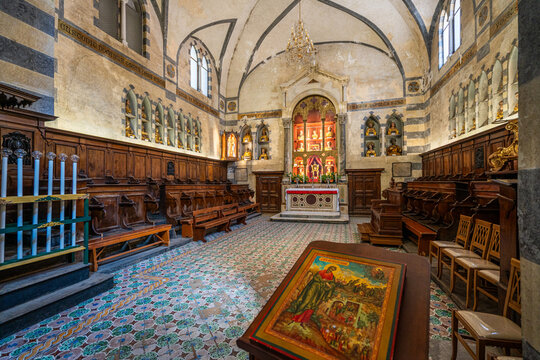 Indoor sight in the Duomo of Sant'Andrea Apostolo in Amalfi, Province of Napoli, Campania, Italy. June-23-2026