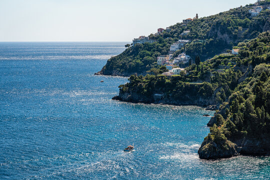 Scenic summer sight in Amalfi, Province of Salerno, Campania, Italy.