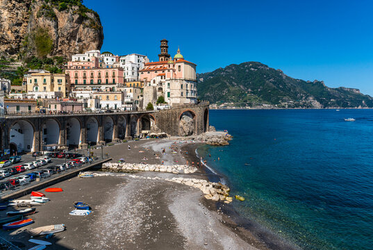 Scenic summer sight in Atrani, Amalfi Coast, Province of Napoli, Campania, Italy.