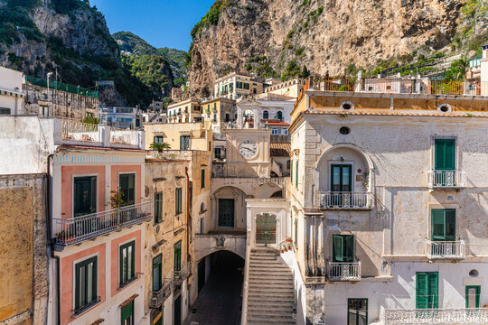 Scenic summer sight in Atrani, Amalfi Coast, Province of Napoli, Campania, Italy.