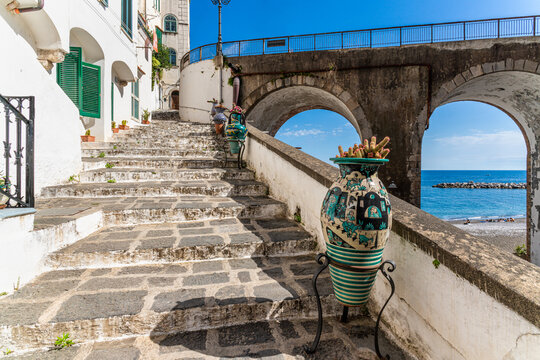 Scenic summer sight in Atrani, Amalfi Coast, Province of Napoli, Campania, Italy.
