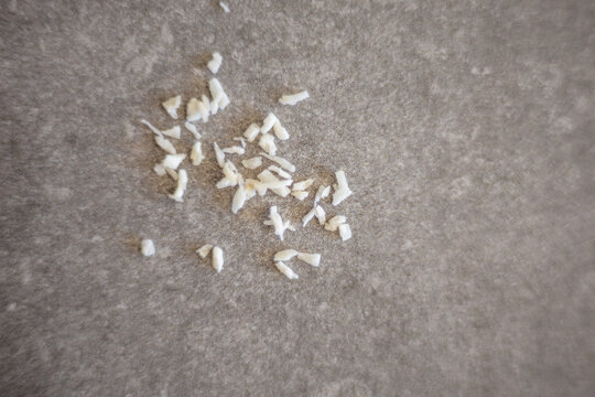 finely shredded coconut macrophotography