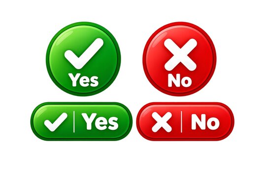 yes and no buttons