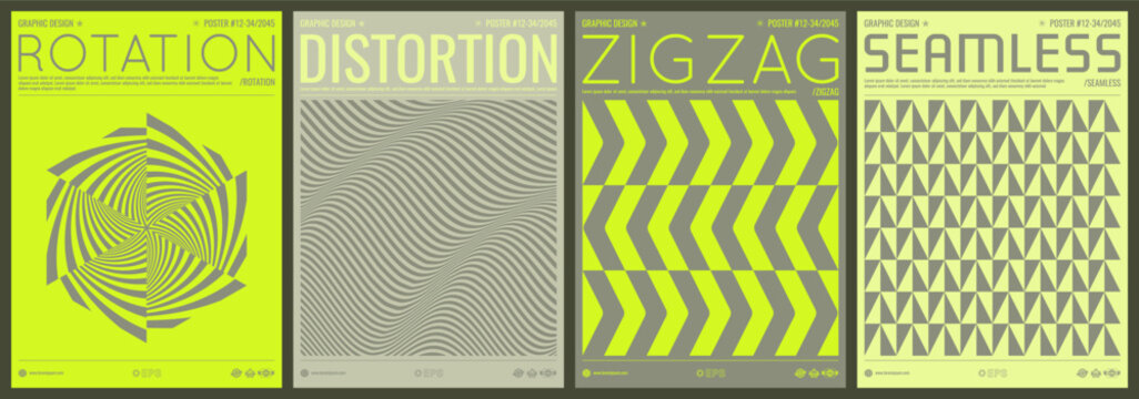 Cover design template. Optical illusion. Striped cirular shape. Wavy striped background. Geometric pattern. Illustration for brochure, poster, card, presentation, flyer, diary, notebook or notepad.