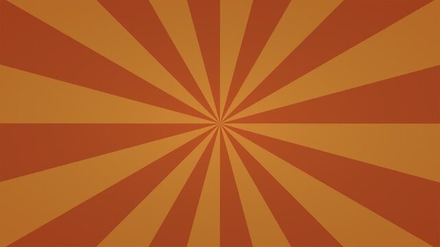 Retro sunburst rays rotating slowly on a grainy gold background with warm orange and yellow colors in a seamless loop