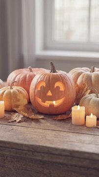 Glowing Halloween pumpkin