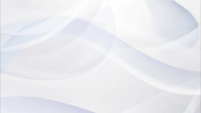Soft white and bright blue flowing waves blending gracefully, creating a clean modern corporate visual motion