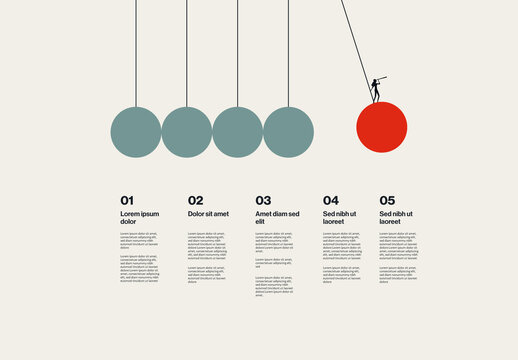 Business Future and Vision Infographic Template with Minimal Illustration