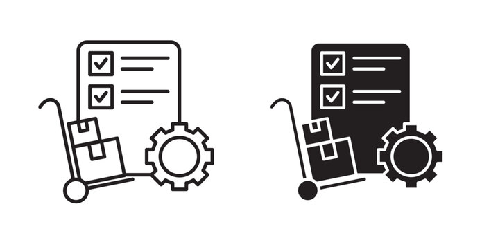 procurement icon in black stroke and fill