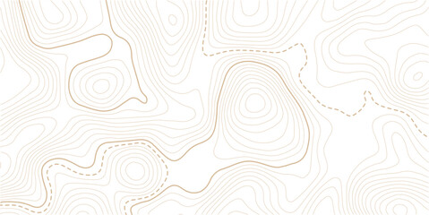 Geography landscape Topo contour map on white background, Topographic contour lines.Topo contour map on white background. geographic grid. Curvy wave isolines Vector illustration. art. © MITA