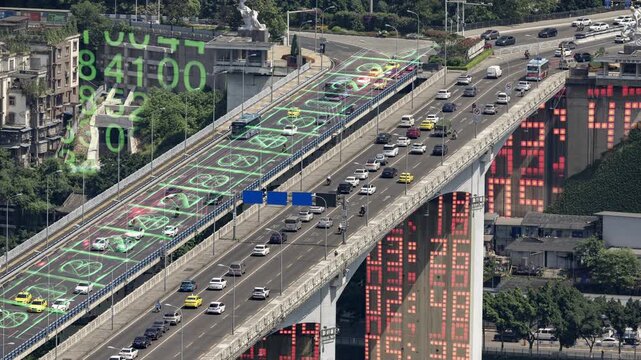 chongqing highway interchange with code and computing data 