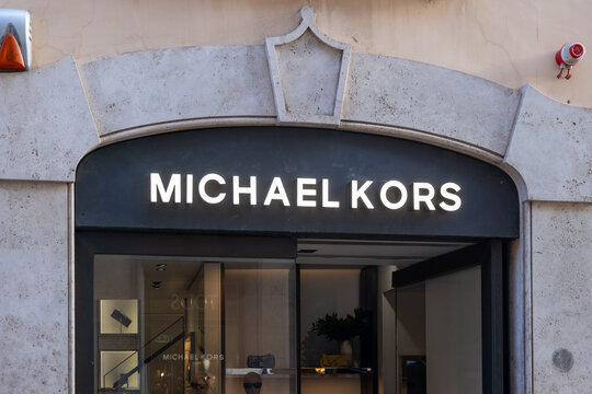 Luxury fashion boutique storefront in rome, italy