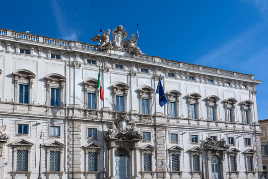 Palazzo della consulta, seat of italy's constitutional court in rome