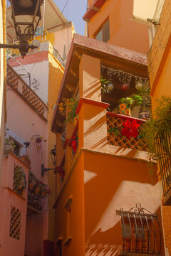 Callej&oacute;n del beso, lugar tradicional de la ciudad de Guanajuato 