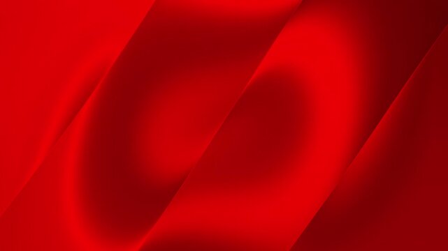 Abstract red geometric shapes shifting across vivid monochrome background. Modern red gradient motion graphics