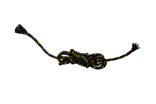 Black and yellow paracord tied bundle