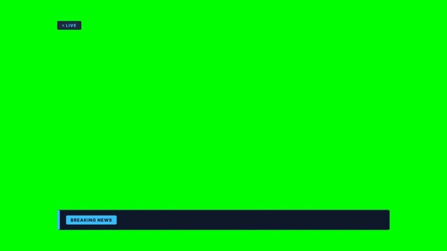 Blue and Black Breaking News Lower Third Graphic Animation