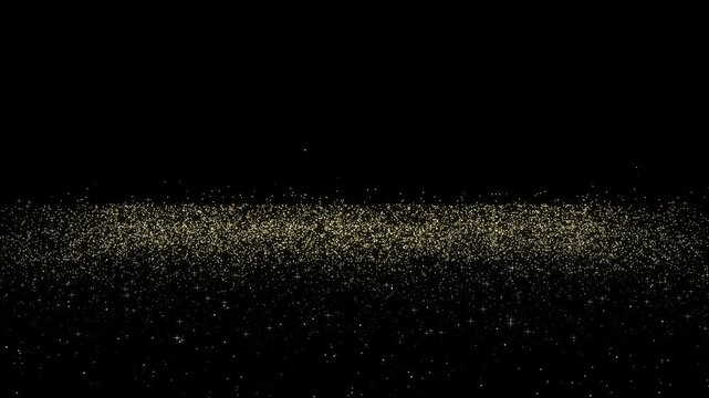 Rising Amber Stardust Ground Plane with Floating Embers and Horizon Glow, luxury awards gala presentation backdrop loop.