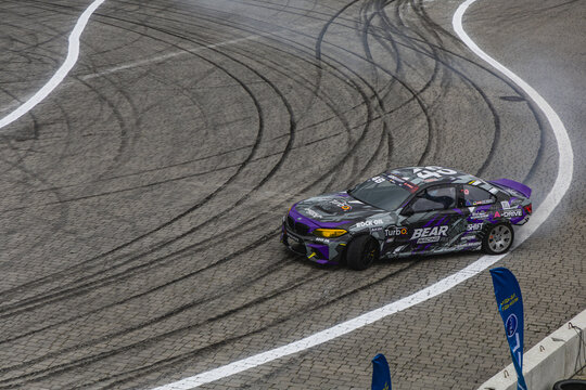 Lviv, Ukraine - September 5, 2026 Drift racing action at the Lviv motorsport event in Ukraine