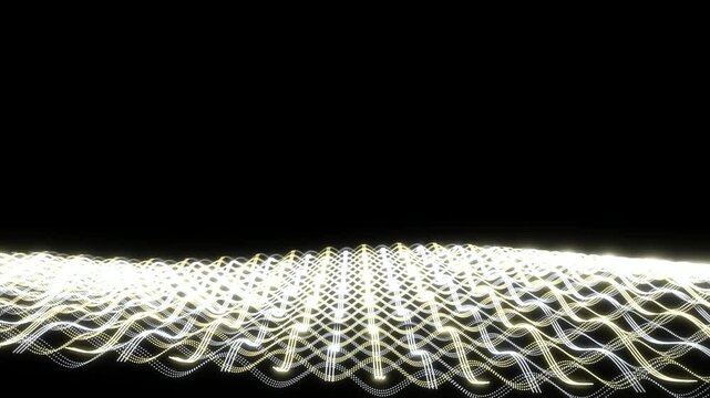 Luxury Woven Carbon and Gilded Wire Mesh with Interlaced Metallic, architectural parametric design presentation background.