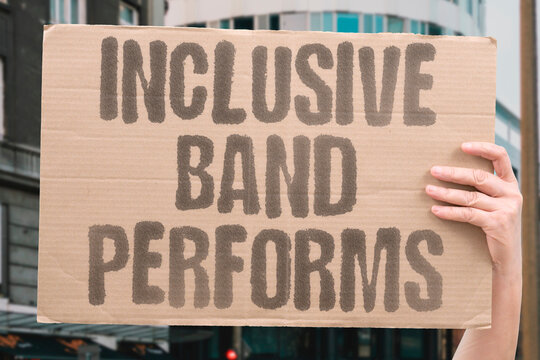"Inclusive band performs" Musicians with disabilities perform. BAND. MUSICIANS. DISABILITIES. INCLUSION. CONCERT.
