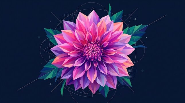 Geometric polygon flower