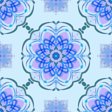 Seamless pattern with flowers 