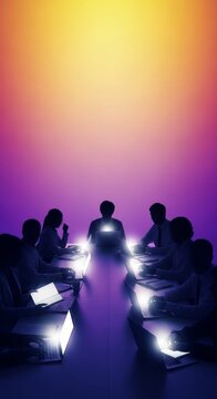 Diverse group engages in a leadership seminar in a classroom, using laptops and notebooks to enhance professional digital business skills, professional development, expertise, focus