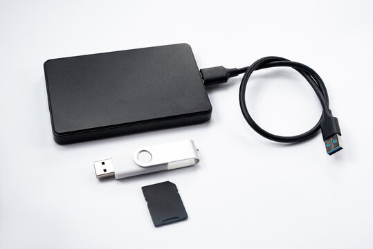 External hard drive with storage devices