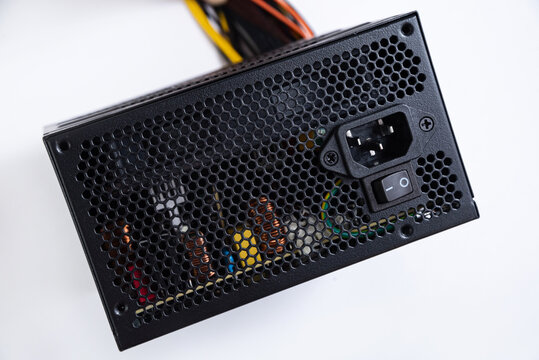 Computer power supply unit with cables