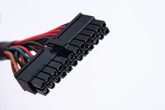 Computer power supply connector with wires