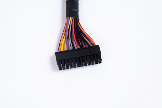 Computer power supply connector with wires