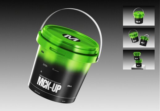 Medium Paint Bucket Mockup
