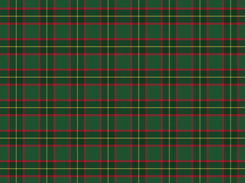 Seamless green and red tartan plaid pattern