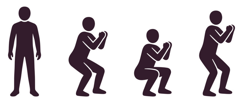 Human figures using mobile phones in different poses. People interacting with smartphones. Standing, squatting, bending, walking. Minimalist black silhouette style. Vector illustration.
