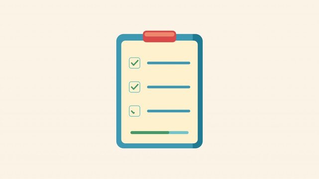 Task Checklist Completion with Sequential Check Marks