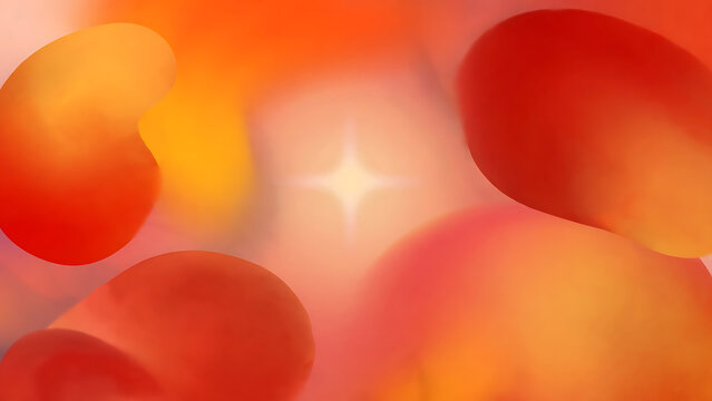 Soft glowing red and orange abstract light shapes with bright center illustration