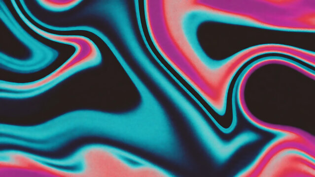 Abstract psychedelic wave pattern with vibrant colors and smooth gradient transitions illustration
