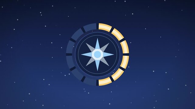 Snowflake countdown dial with a spinning crystal star