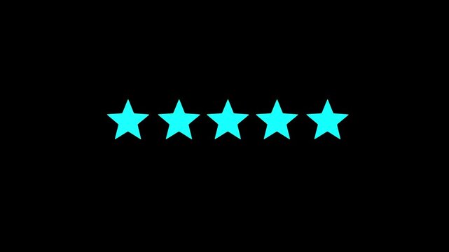 Five Star Rating Concept with Golden Stars on Black Background &ndash; Premium Quality, Excellent Service, Customer Satisfaction, Review & Feedback Banner Design.