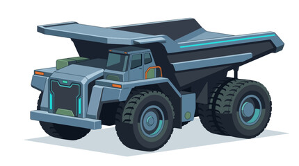 Heavy Duty Mining Dump Truck for Industrial Construction and Earthmoving Operations. © magnetglobal
